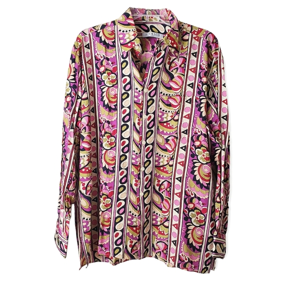 D'amico Other - D'amico Italy Multicolor Print Button Shirt
